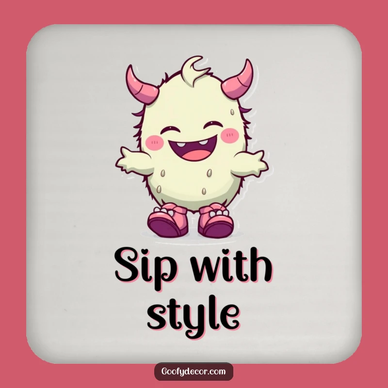 Funny Kawaii Monster Coaster: Giggles and Mismatched Shoes Protection