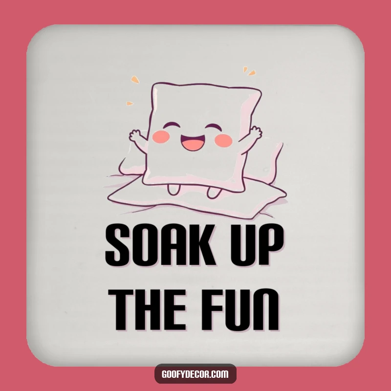 Funny Giggling Pillow Coaster: Protect Surfaces with Bouncing Mirth