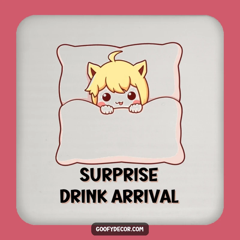 Funny Mischievous Character Coaster - Protect Surfaces with Playful Charm