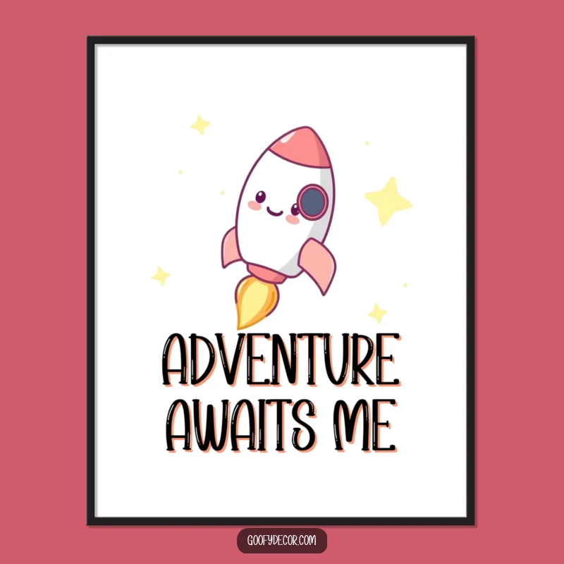Funny Rocket Poster: Starry Zoom Art, A Stellar Funny Gift!