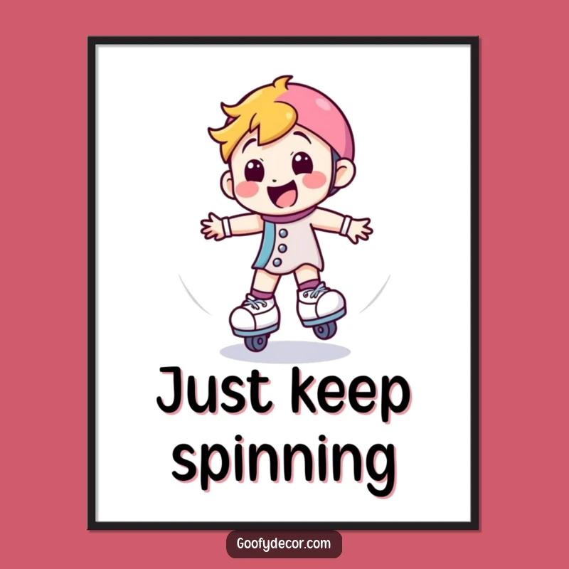 Funny Roller Skate Poster: Add Energetic Joy to Your Walls