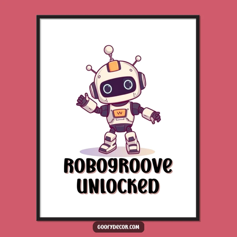 Funny Robot Dance Poster: Hilarious Spinning Moves for Wall Art, a Perfect Gift