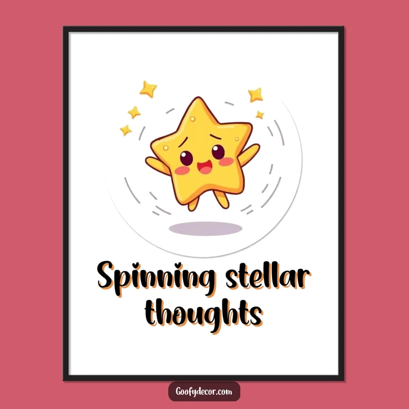 Funny Startled Star Poster - Dizzying Dance Wall Art