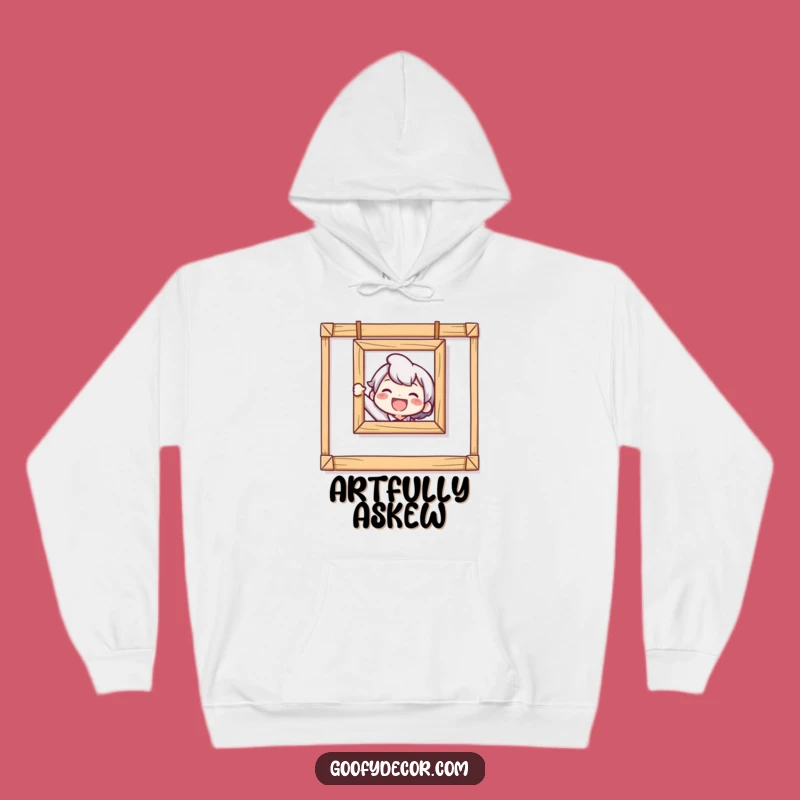 Funny Crooked Picture Hoodie: Cozy Up with a Hilarious Decorator