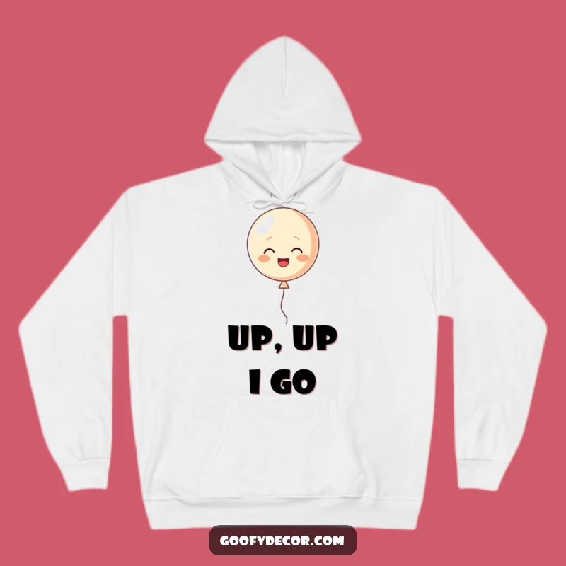 Cozy Funny Balloon Hoodie: Cheerful Floating Design, Ultimate Funny Gift for Warm Feelings