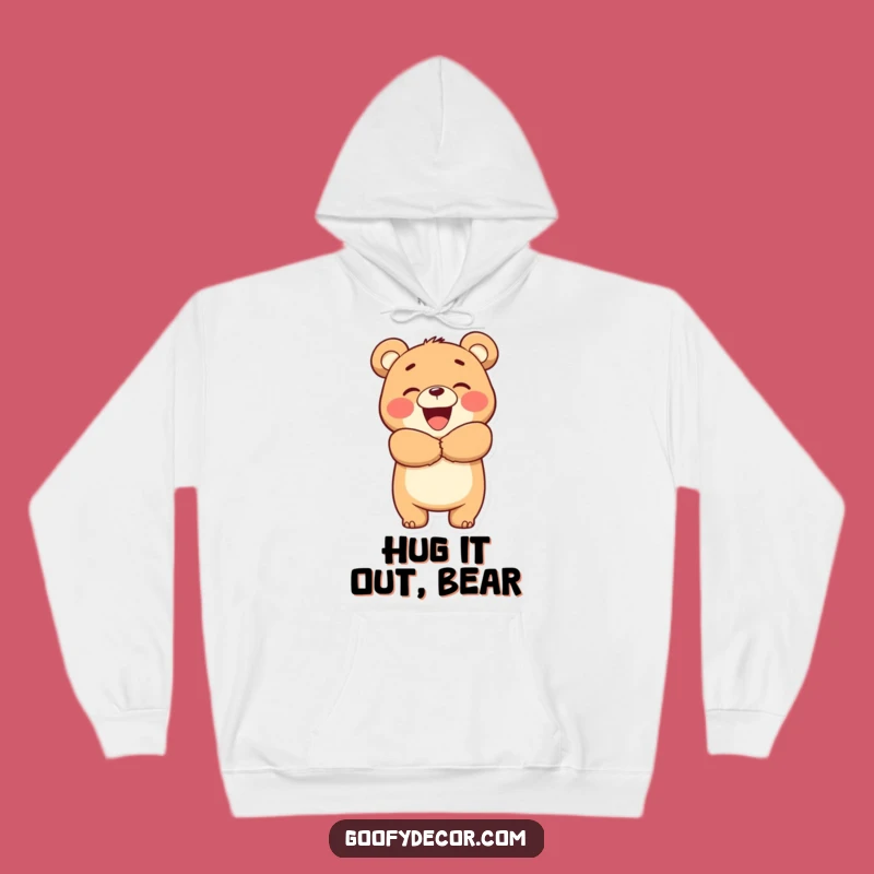 Cozy Funny Bear Hug Hoodie: Snuggle Up with This Big Bear, Perfect Funny Gift!