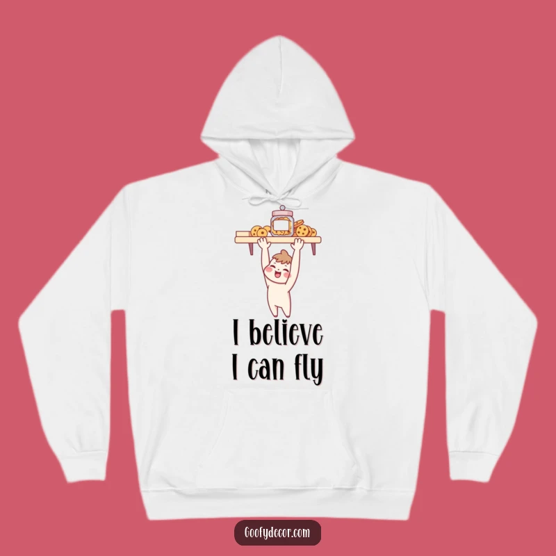 Funny Hoodie: Cozy Cheerful Character Reaching Cookies, Warm & Humorous Gift