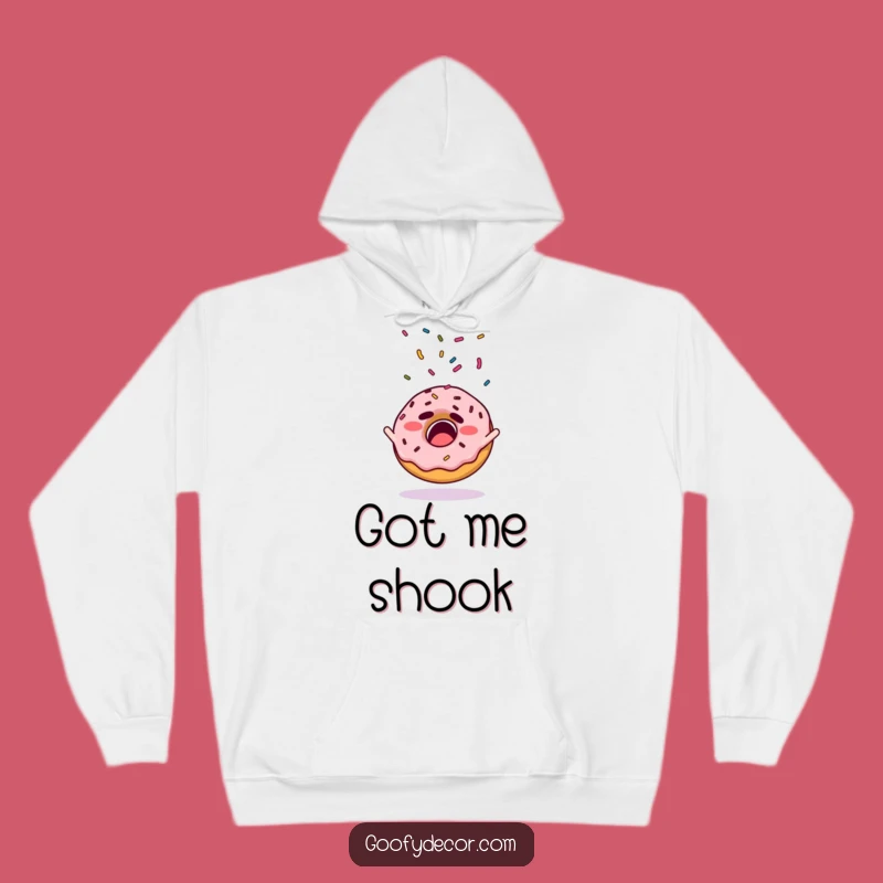 Funny Donut Sprinkle Hoodie: Cozy Startled Pastry Sweatshirt, Perfect Funny Gift