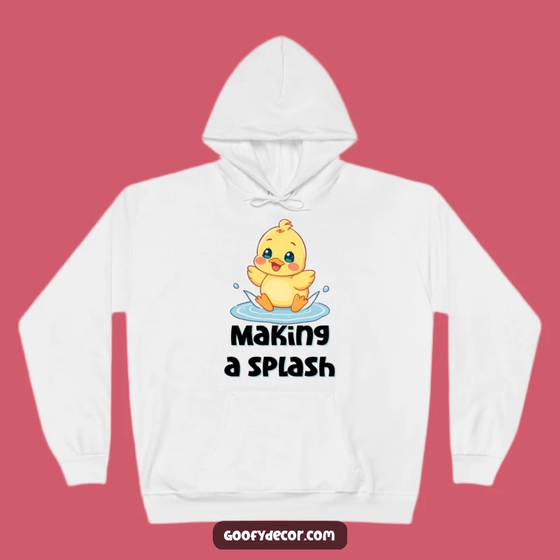 Funny Cheerful Duckling Puddle Hoodie: Cozy Comfort and Joyful Vibes