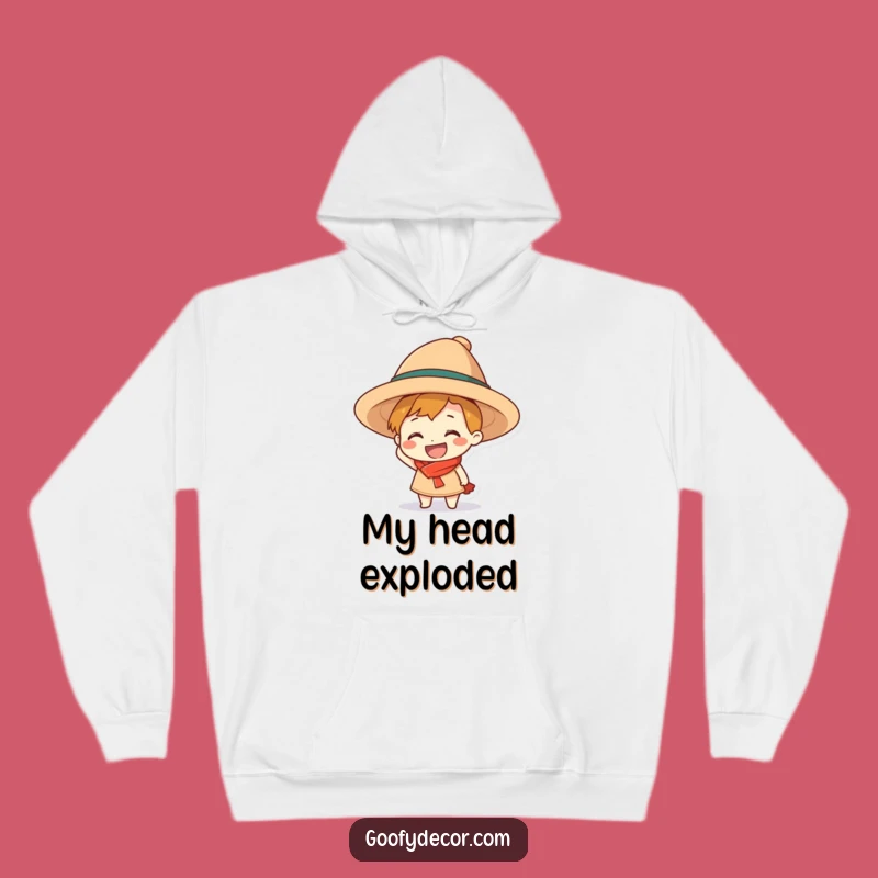 Funny Grinning Character Hat Hoodie - Cozy Comfort for the Bold and Humorous