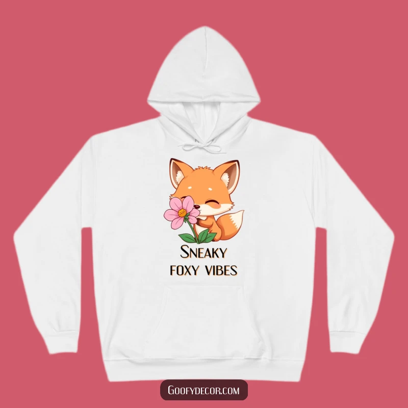 Funny Winking Fox Hoodie: Cozy Playful Peek for a Hilarious Winter Gift