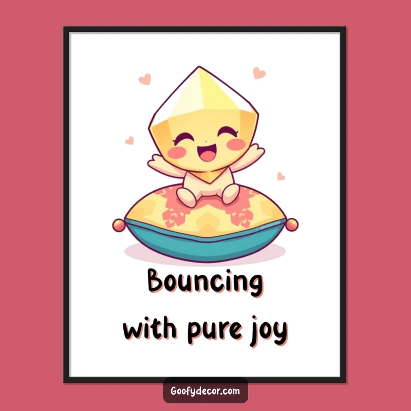 Free Printable Giggling Gem Wall Art - Playful Decor Download