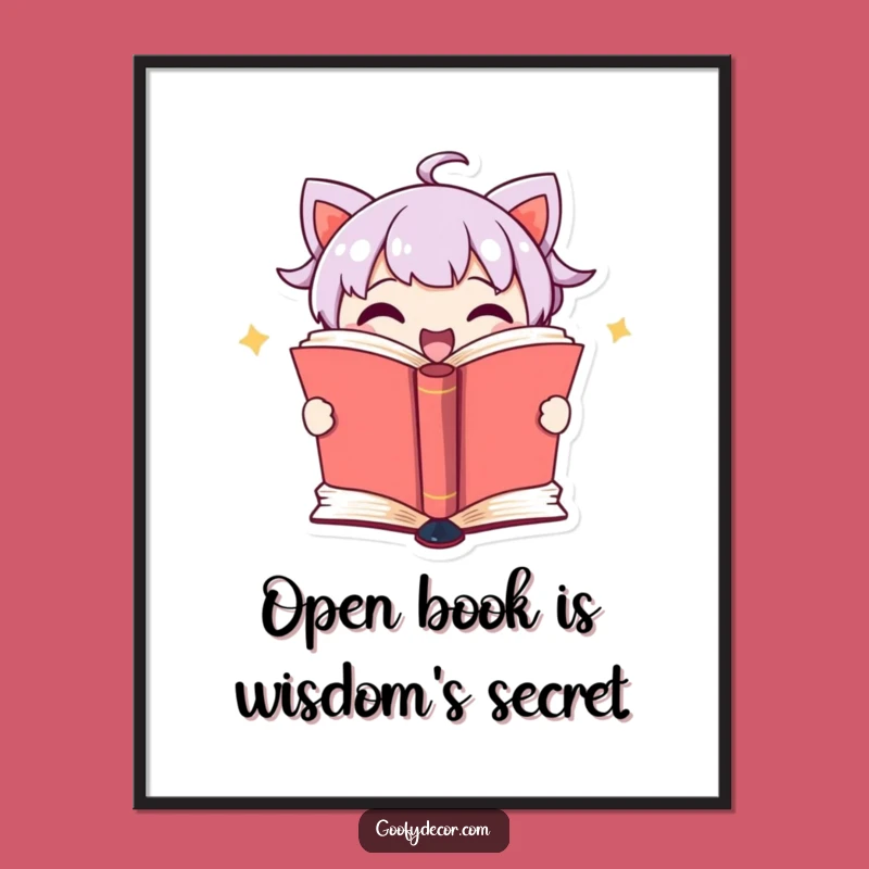 Free Printable Book Character Art: Funny Secret Reveal Decor Downloadable