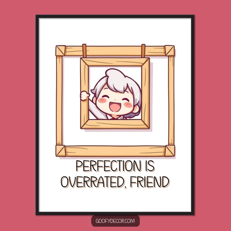 Funny Free Printable Wall Art: Crooked Picture, Quirky Home Decor Download!