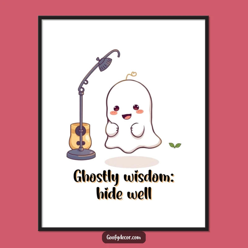 Free Printable Ghost Art: Playful Hide & Seek Humorous Decor