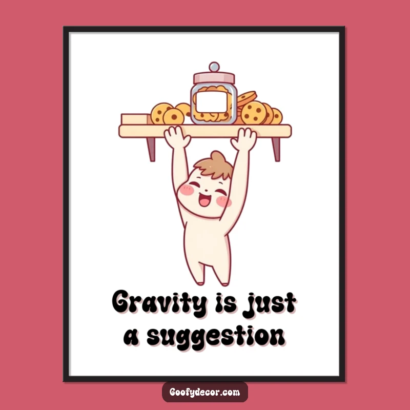 Free Printable Wall Art: Cheerful Cookie Jar Quest, Funny Downloadable Art for Home