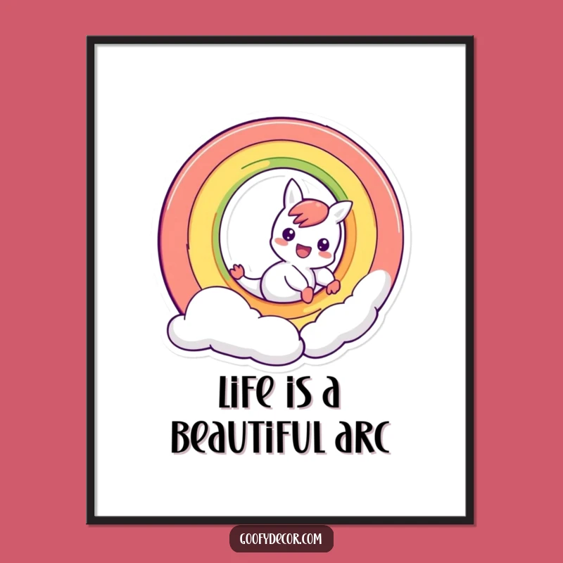 Free Printable Funny Wall Art: Whimsical Rainbow Character Decor Download