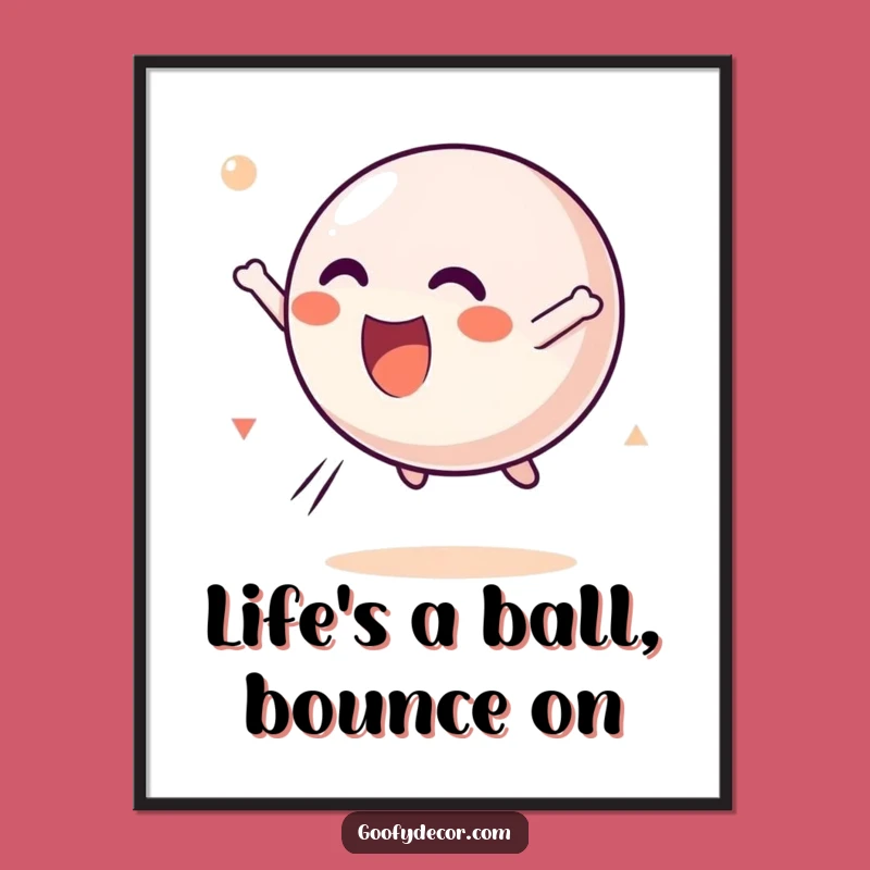 Free Printable Kawaii Ball Wall Art: Tumbling Fun! Hilarious Downloadable Decor
