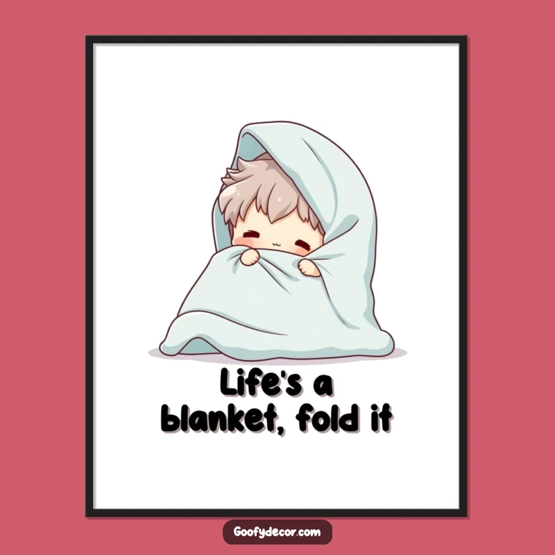 Funny Free Printable Wall Art: Giant Blanket Chaos, Whimsical Decor Download!