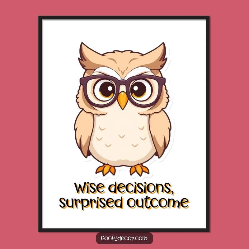 Free Printable Owl Glasses Wall Art - Funny Downloadable Study Decor