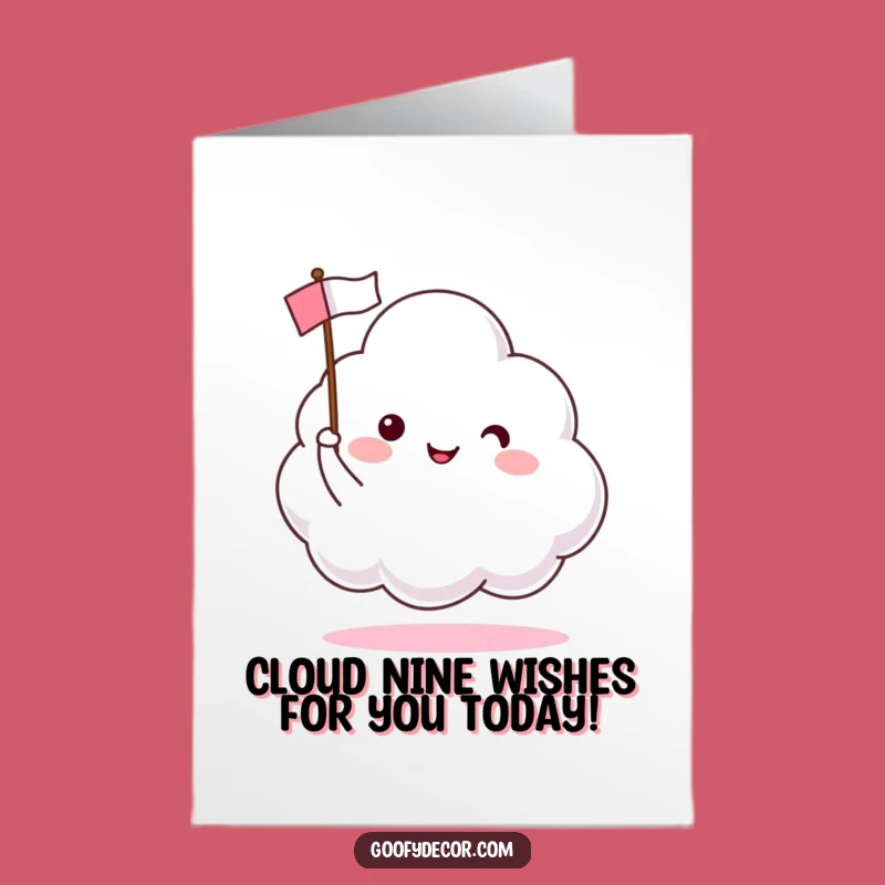 Free Printable Cloud Birthday Card: Funny Downloadable Gift for Cheerful Celebrations