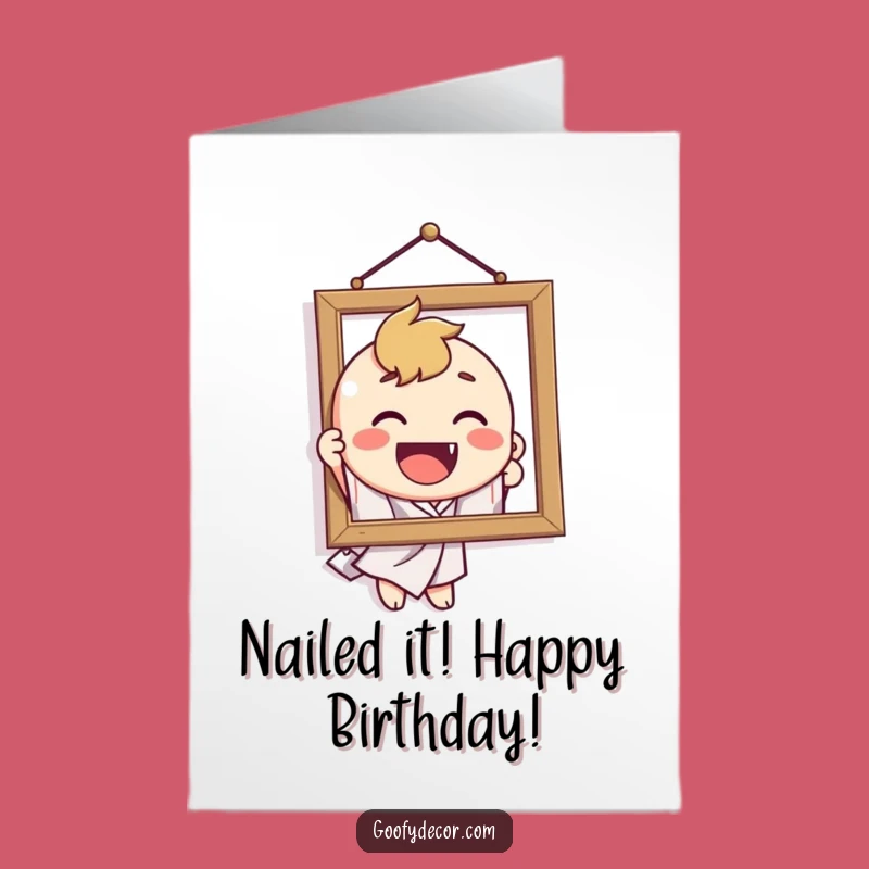 Free Printable Birthday Card: Crooked Picture Humor! Perfect Downloadable Gift for Laughs