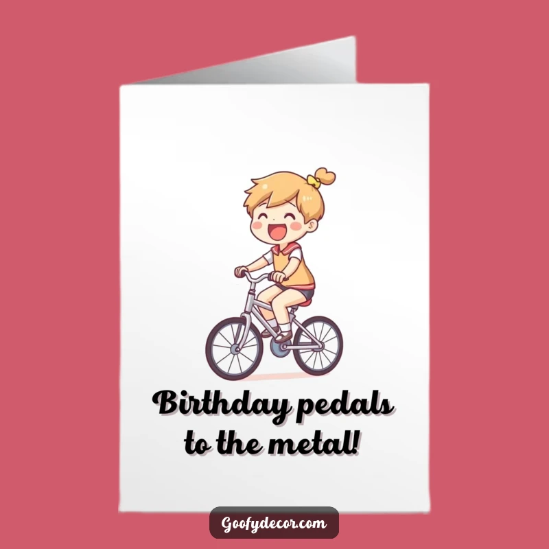 Free Printable Birthday Card: Tiny Bike Fun, Hilarious Rider Gift!