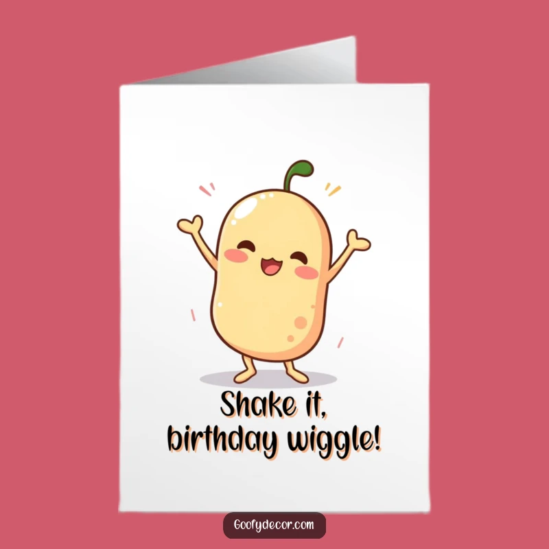 Free Printable Funny Birthday Card: Wobbly Dancer, Instant Silly Download Gift