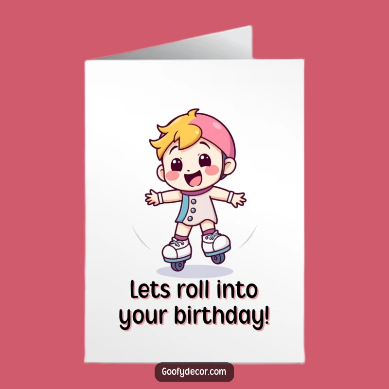 Free Printable Roller Skate Birthday Card: Spin into Fun, DIY Gift
