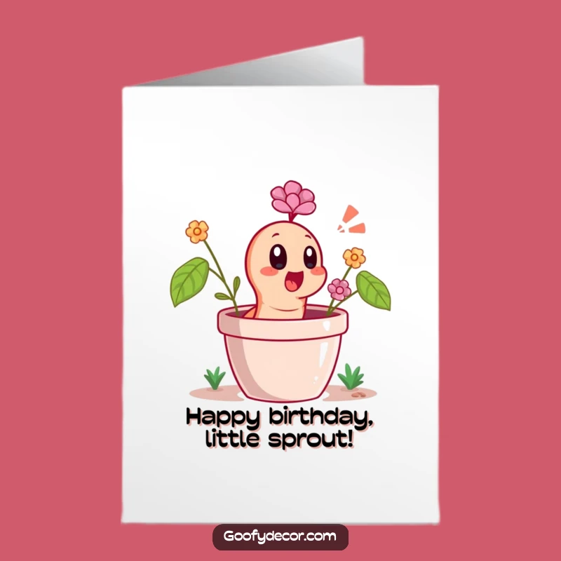 Free Printable Worm Birthday Card: Funny Surprise Party Pop-Up Gift