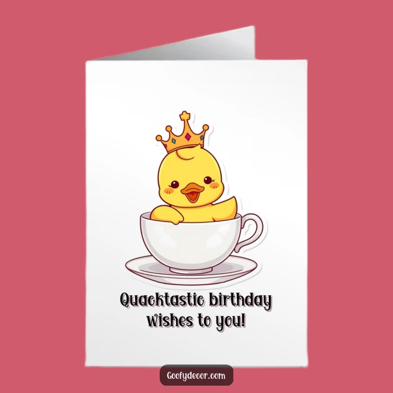 Free Printable Ducky Birthday Card: Royal Fun, Tiny Crown, DIY Gift