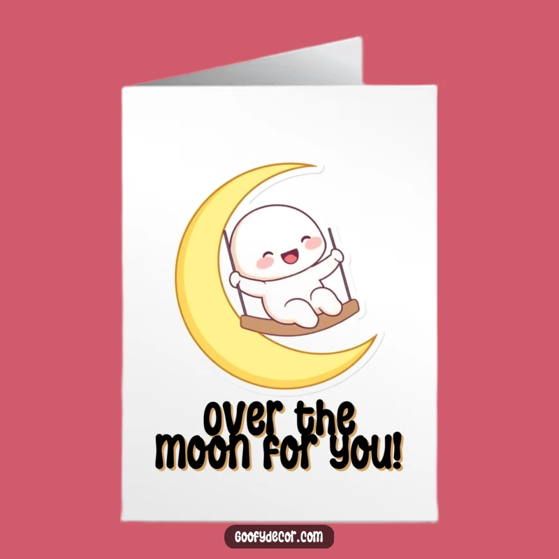Free Printable Congrats Card: Laughing Moon Swing, Celestial Celebration Downloadable