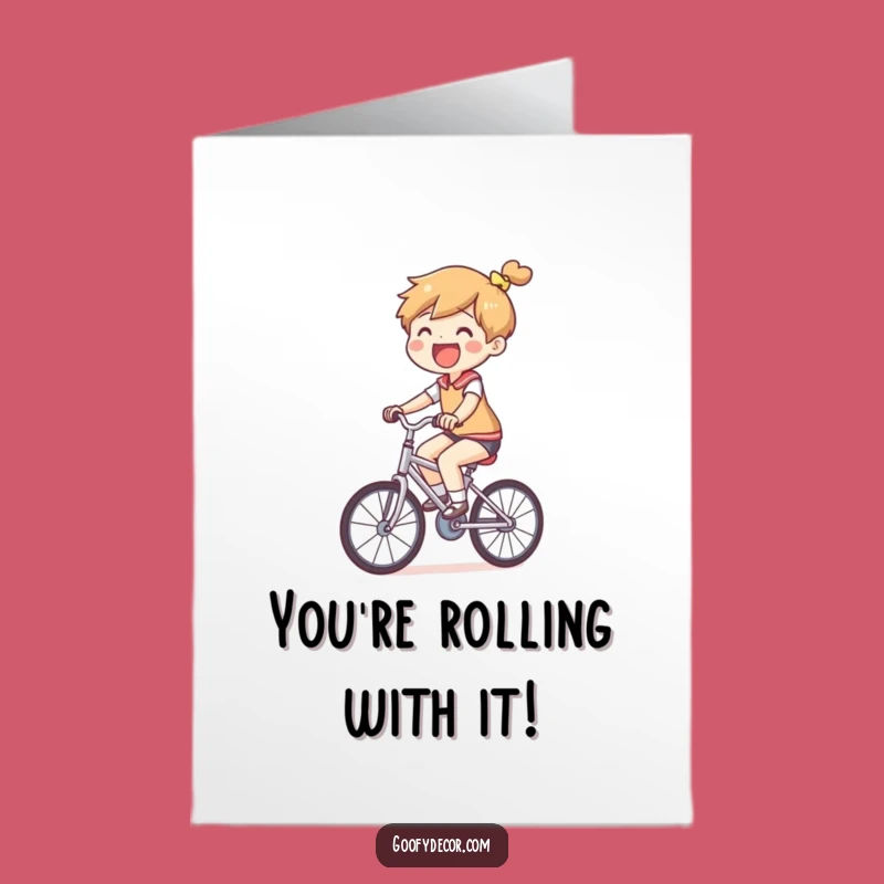 Free Printable Congrats Card: Tiny Bike, Celebrate Small Wins!