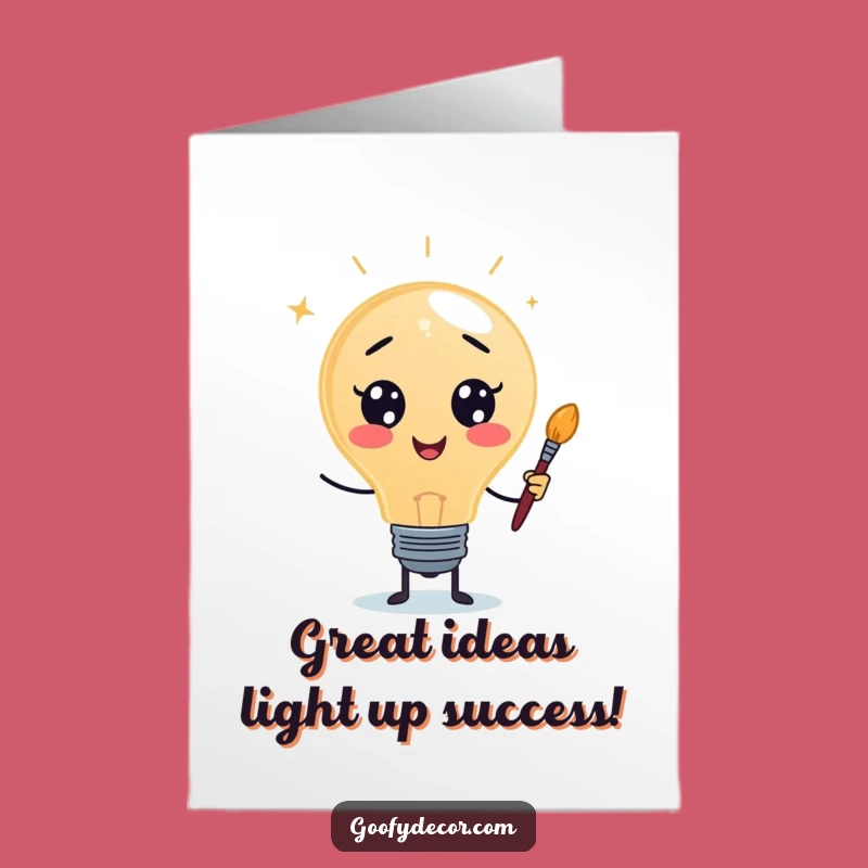 Free Printable Lightbulb Congrats Card: Bright Idea, Success Downloadable Gift