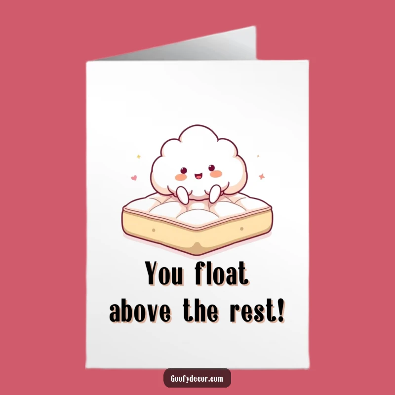 Free Printable Funny Cloud Congrats Card: Bouncing Success, Downloadable Achievement Gift