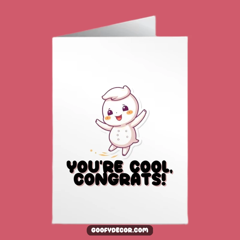 Free Printable Congratulations Card: Giggling Snowflake Twirling Success - Downloadable Funny Gift