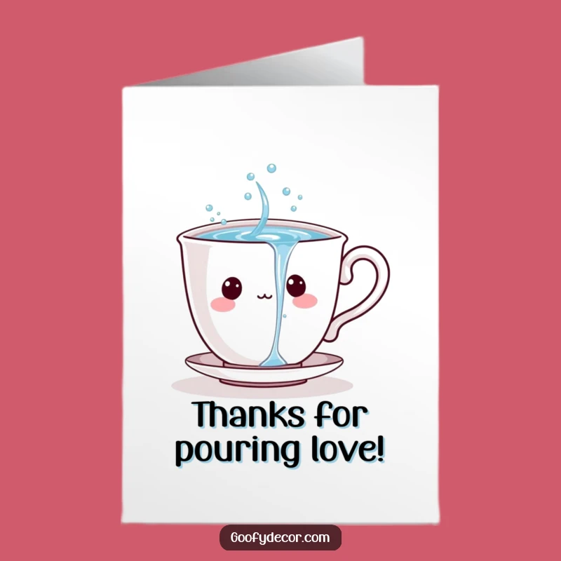 Free Printable Teacup Thank You Card: Sparkling Gratitude Downloadable Gift