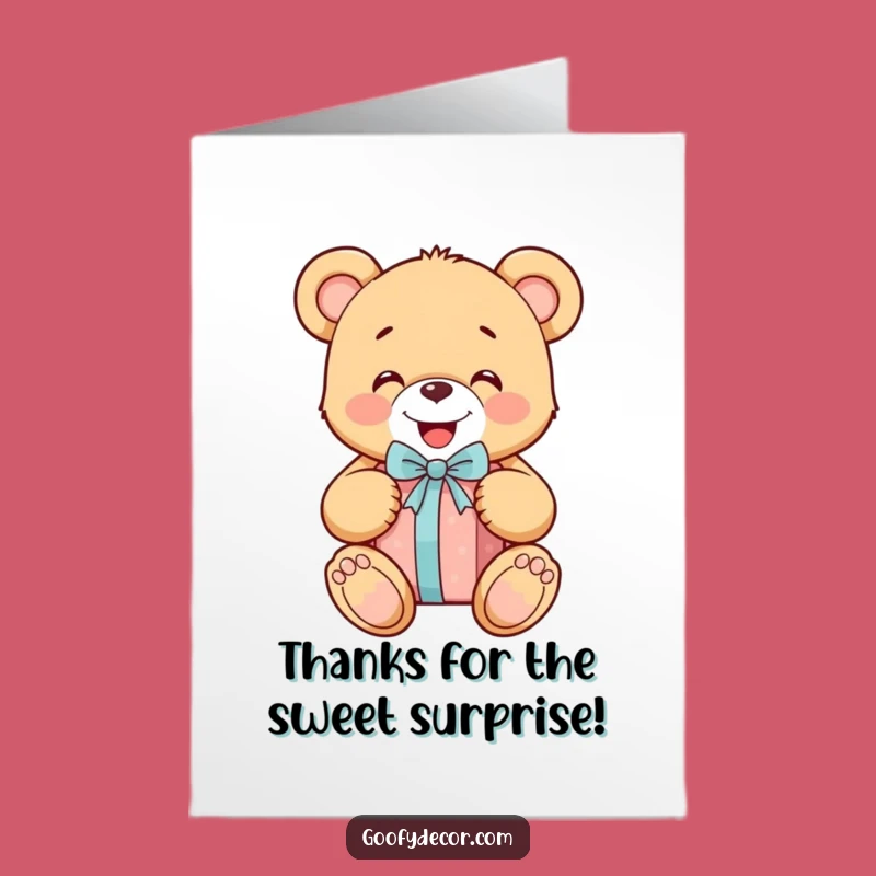 Free Printable Teddy Bear Gift Thank You Card - Cute & Funny DIY