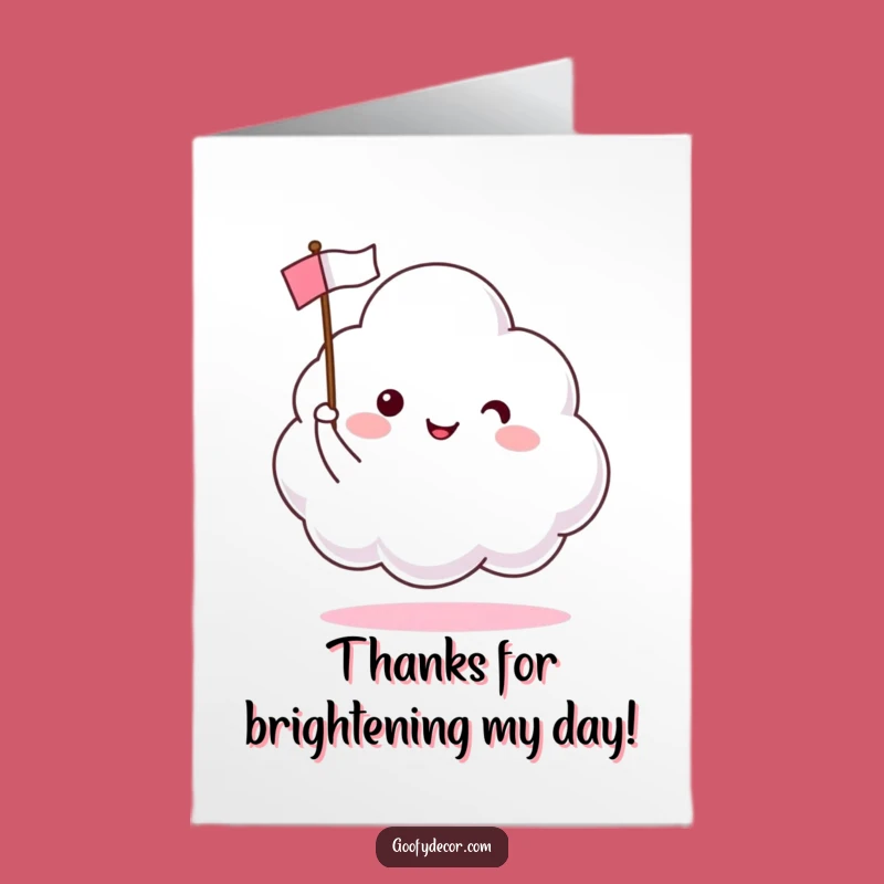 Free Printable Cloud Thank You Card: Funny Downloadable Gift for Bright Thanks