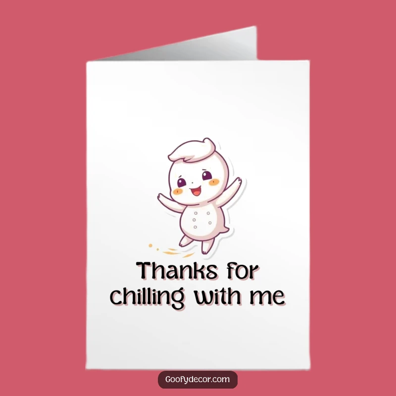 Free Printable Thank You Card: Giggling Snowflake Twirling Appreciation - Downloadable Funny Gift