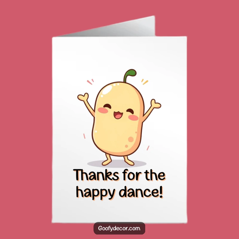 Free Printable Thank You Card: Wobbly Dancer, Grateful Silly Downloadable Gift