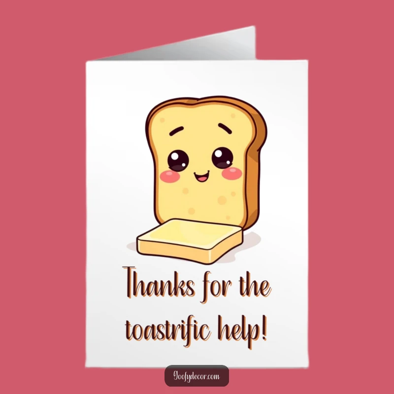 Funny Free Printable Thank You Card: Toast Butter Slide, Unique Downloadable Gift
