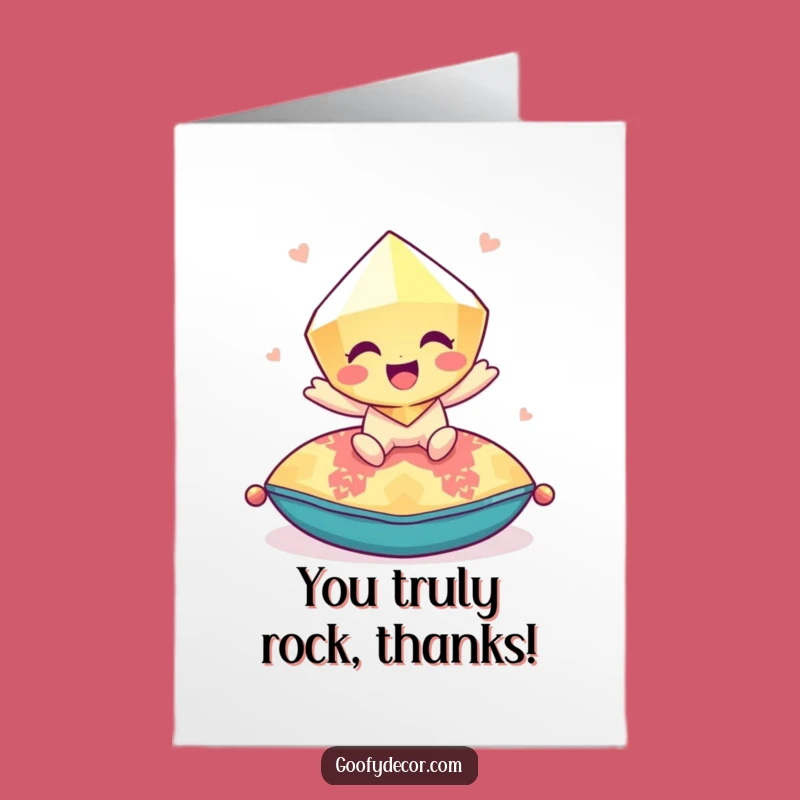 Free Printable Giggling Gem Thank You Card - Cheerful & Funny DIY