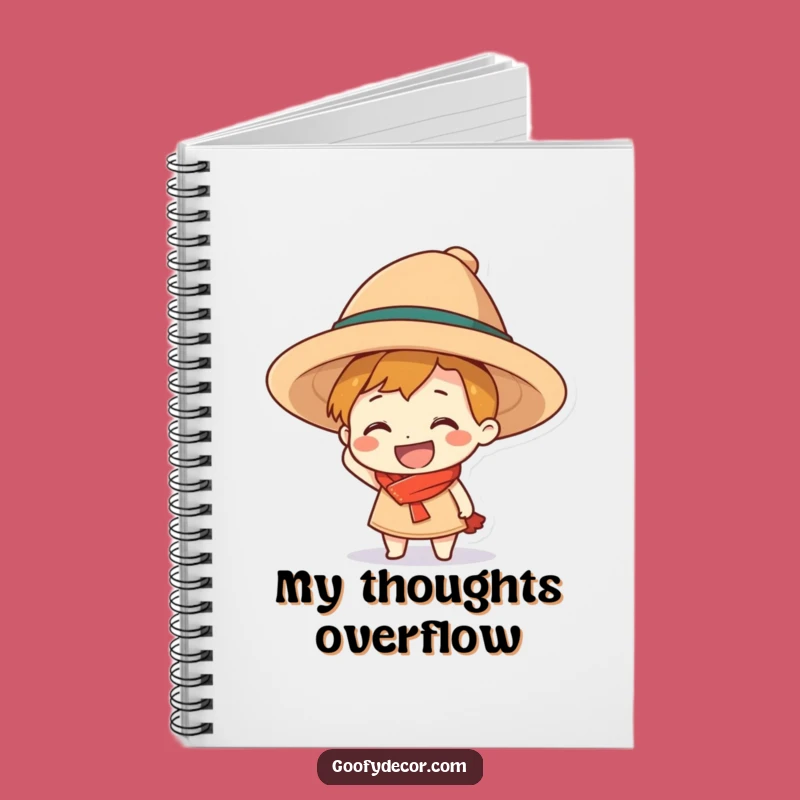 Funny Grinning Character Hat Notebook - Record Your Bold Ideas and Laughs
