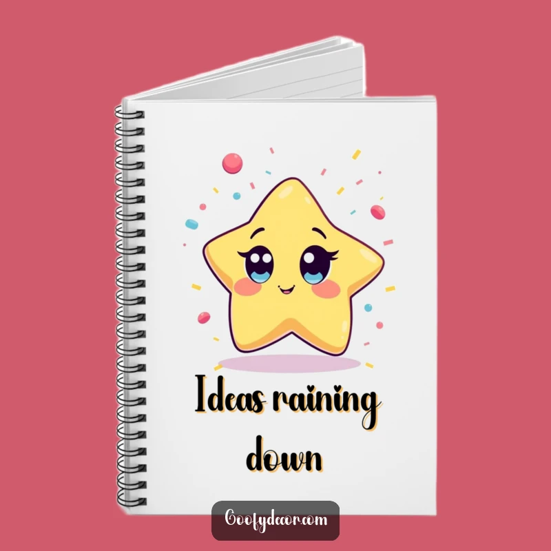 Funny Kawaii Star Confetti Notebook: Wide-Eyed Star Pages for Bright Ideas