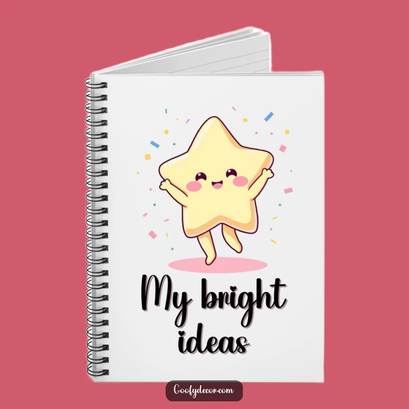 Funny Kawaii Star Notebook: Dancing Confetti for Your Notes