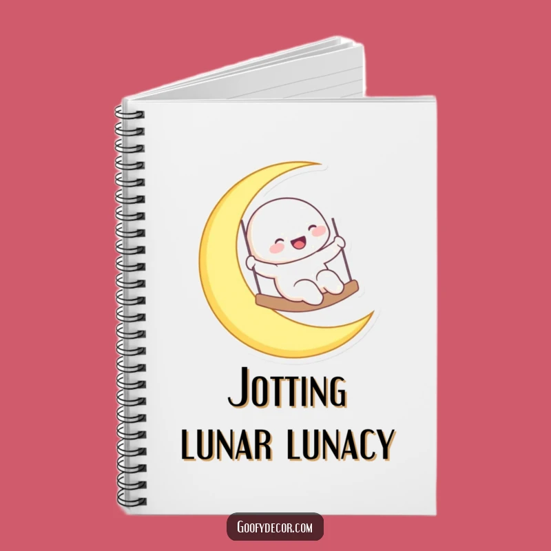 Funny Laughing Moon Notebook - Capture Dreams with Celestial Zest, Gift