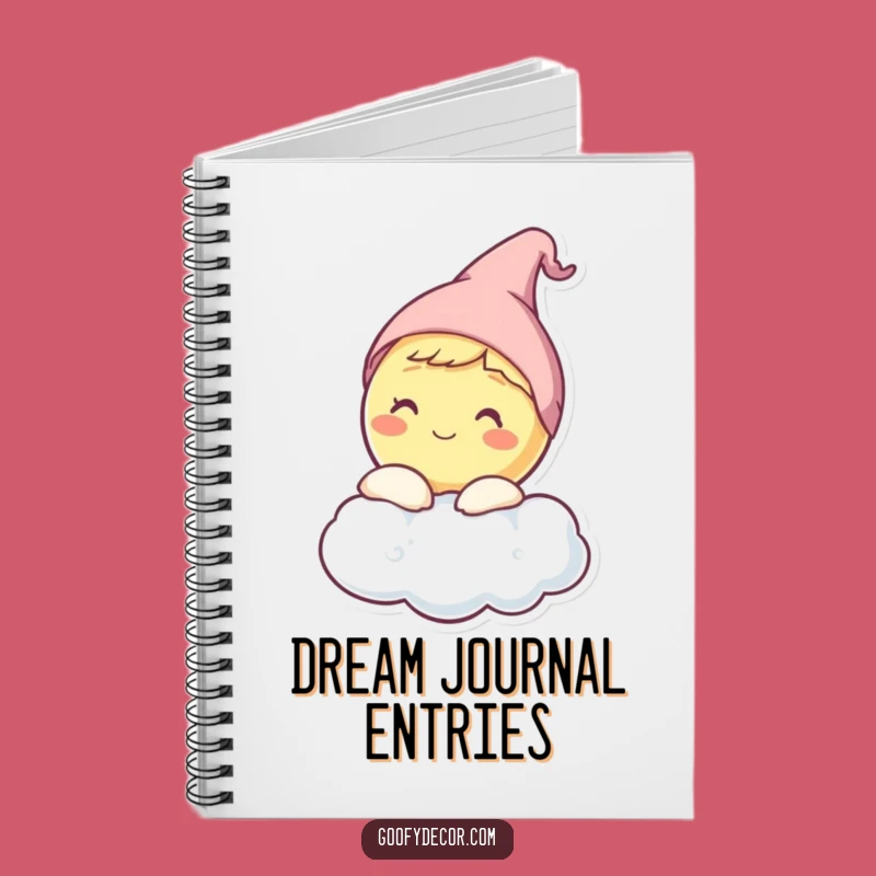 Funny Moon Notebook: Jot Down Dreams with a Sleepy Character