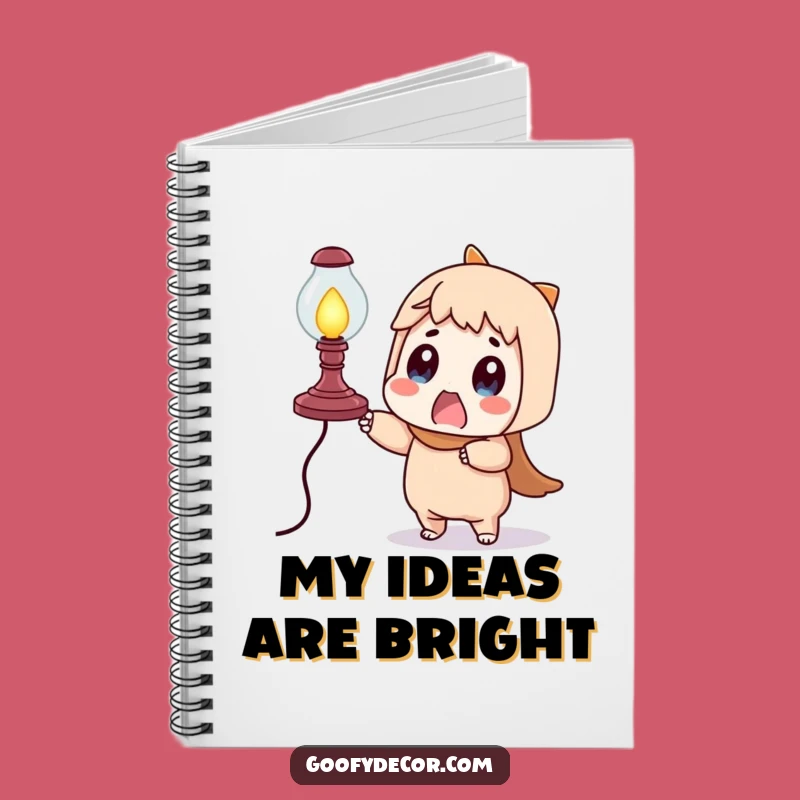 Funny Surprised Character Lamp Wobble Notebook - Jot Down Laughs and Ideas