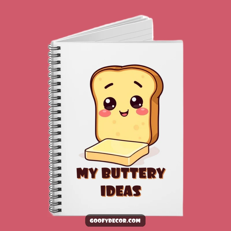 Funny Toast Butter Slide Notebook: Breakfast Notes, Creative & Comical Funny Gift